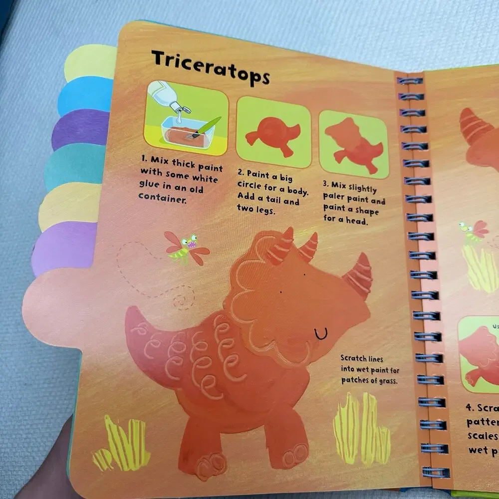 Usbourne dinosaur fun spiral bound book